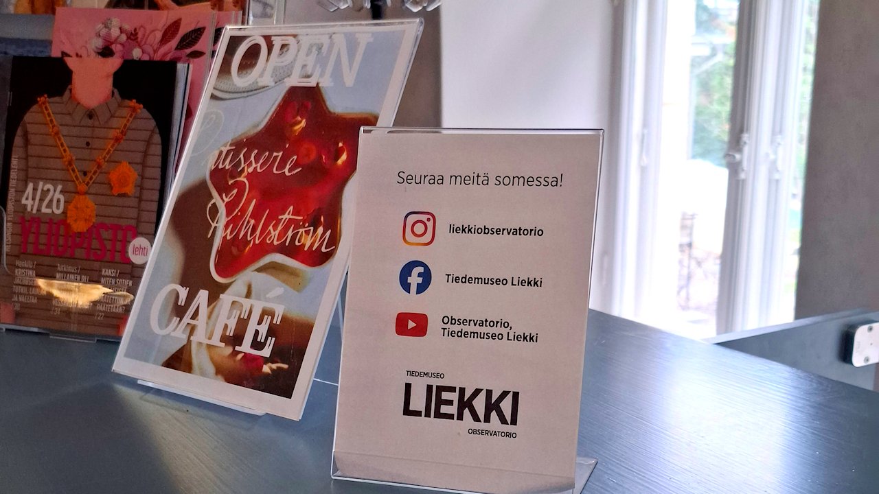 Tiedemuseo Liekki esitteissä