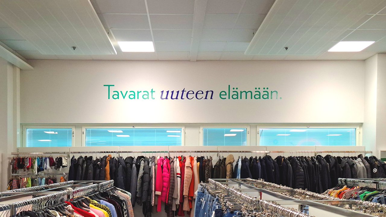 Kierrätyskeskuksen myymälä tuo uuden fraasin: Tavarat uuteen elämään