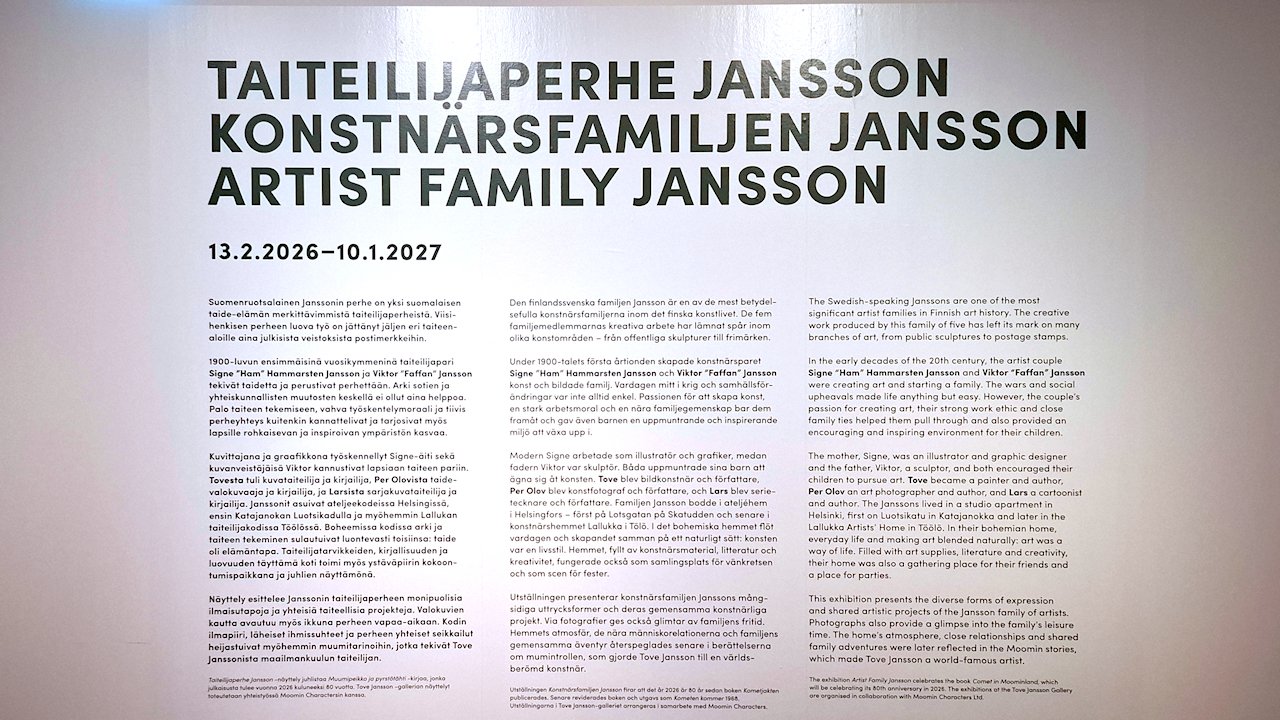 Taiteilijaperhe Janssonin  esittelyä