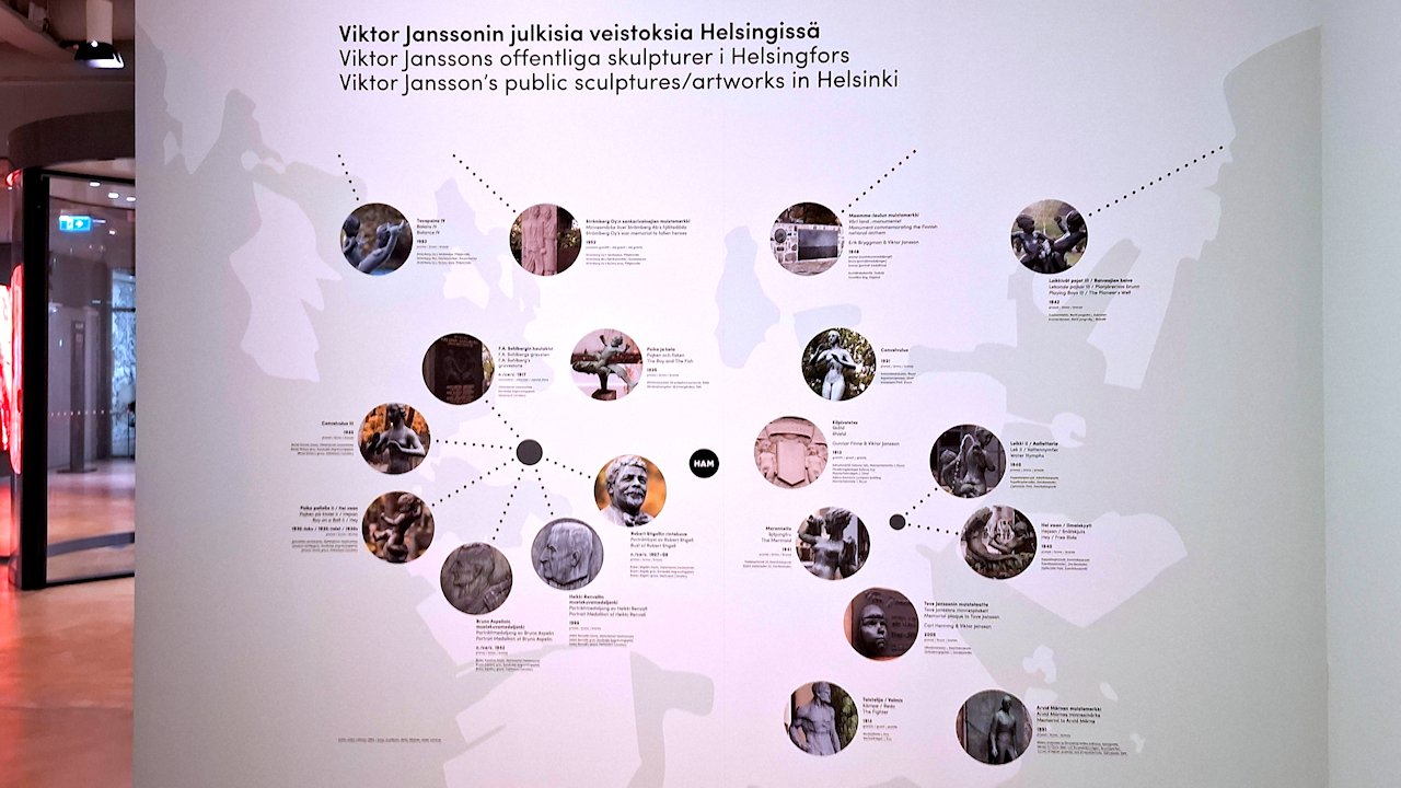 HAM-museo Viktor Janssonin veistokset Helsingissä