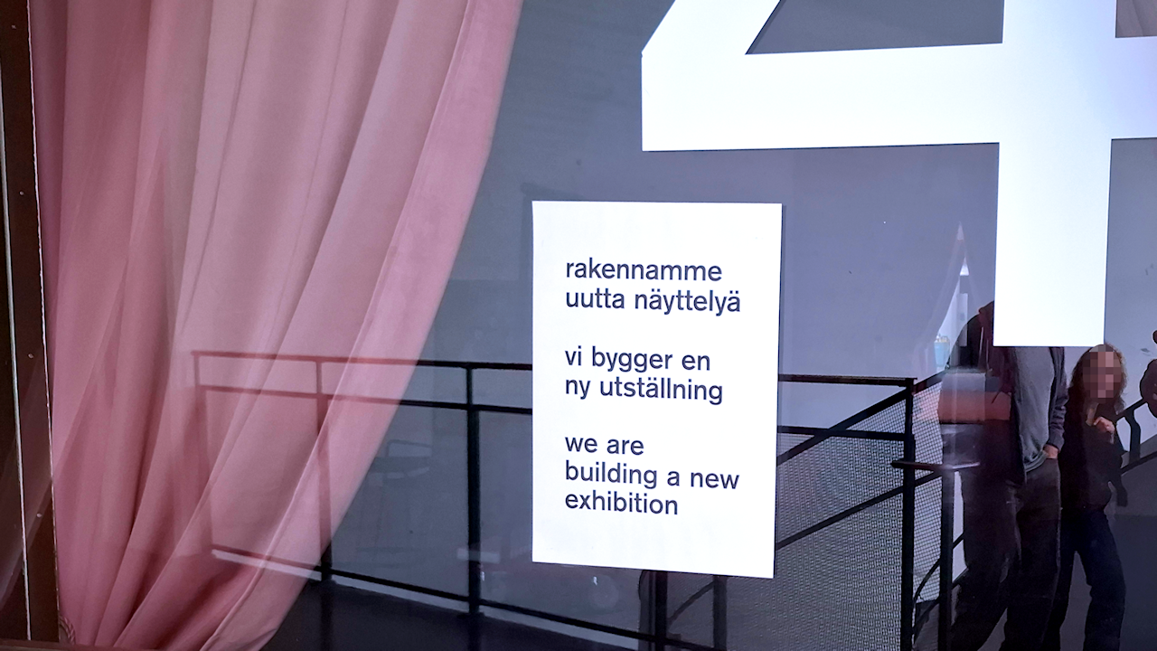 Kiasman 4. kerroksen näyttely rakenteilla